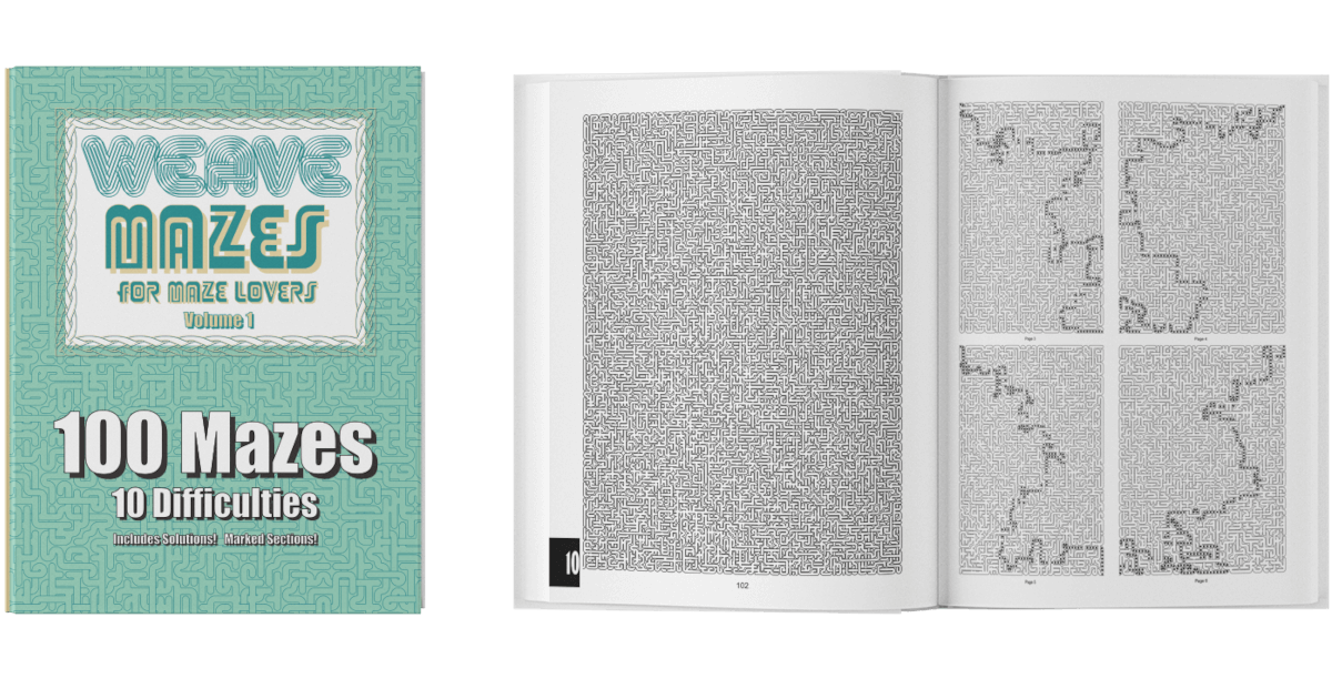 Weave Mazes for Maze Lovers — open book spread