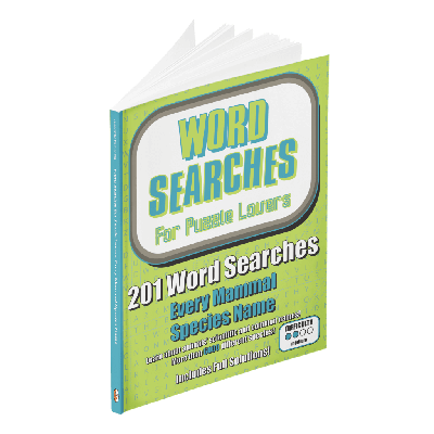 Word Searches for Puzzle Lovers: Every Mammal Species Name book cover