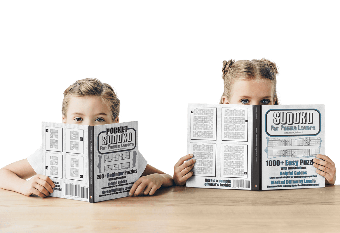 Two girls solving a sudoku puzzle