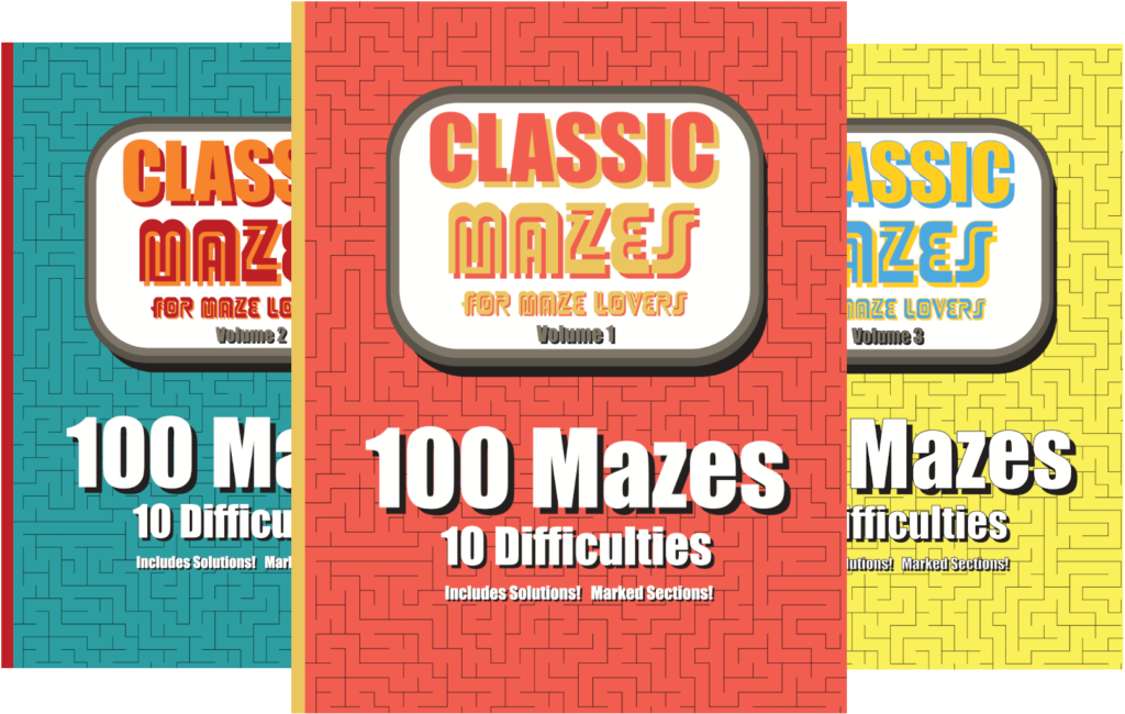 Classic Mazes For Maze Lovers, 3 Volumes