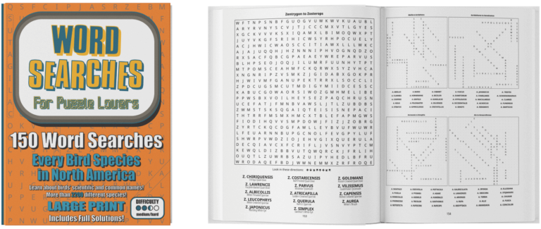 Word Searches for Puzzle Lovers - Every Bird Species in North America - Spread