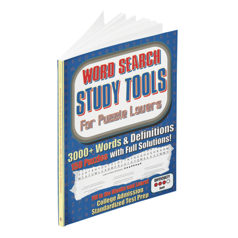Word Search Study Tools For Puzzle Lovers: 3000+ Test Words & Definitions