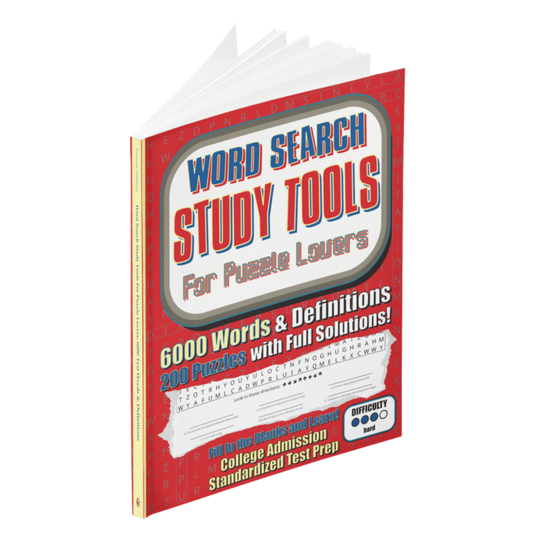 Word Search Study Tools For Puzzle Lovers: 6000 Test Words & Definitions